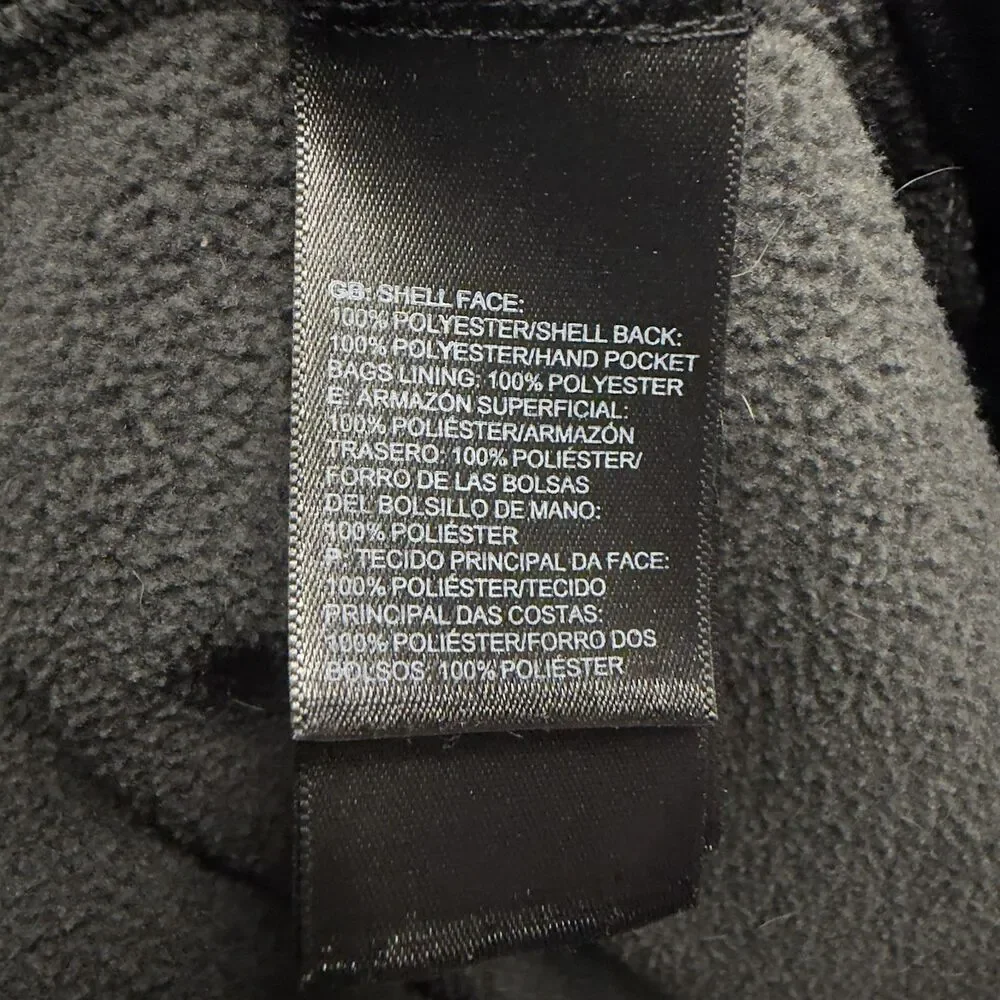 The North Face Mens Windwall Jacket Size M Black Full Zip Fleece Softshell Ski